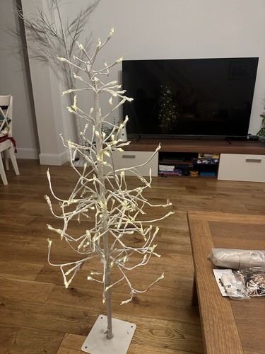 White tree with lights