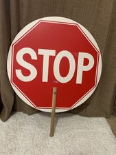 Vintage Stop Slow Sign School