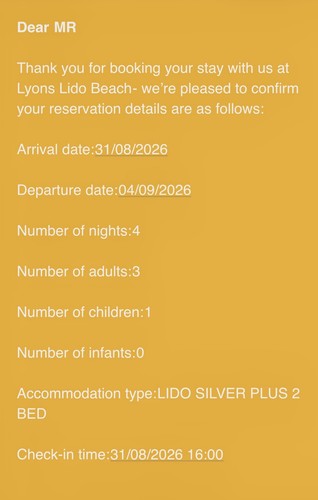 Lyons lido beach holiday park - lyons,