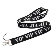Ribbon Lanyard Black & White