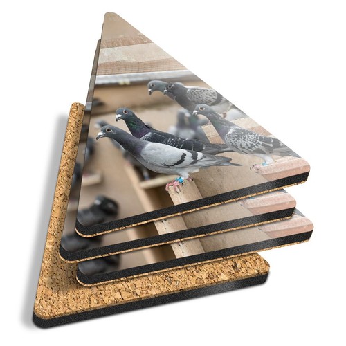Triangle coasters pigeon - coasters,