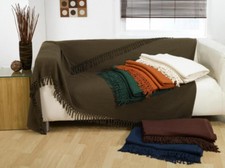 WAFFLE THROW OVER  SOFA THROW  COVER , BEDSPREAD 
