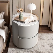 Round Bedside Table with 2