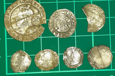 ELIZABETH 1st  7 HAMMERED SILVER  COINS TUDOR MIXED DENOMINATIONS
