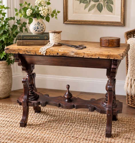 Antique style wood sewing - wood,