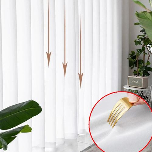 Cream white tulle curtains - tulle, for