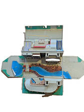 Micro Machines Toolbox City Garage – Galoob 1988 Fold-Out Playset – Retro Mini