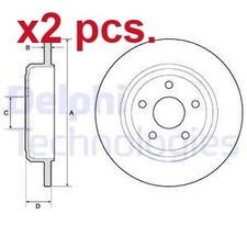 X2 PCS REAR BRAKE DISC ROTOS