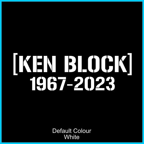 Ken block tribute stickers - block, x2