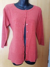 Burnt Orange fitted Cardi Smart casual Knitwear Sweater, TU, Shipped from UK 