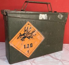 Military Metal Ammunition Ammo  Box Container Vintage Original Army Tool Box