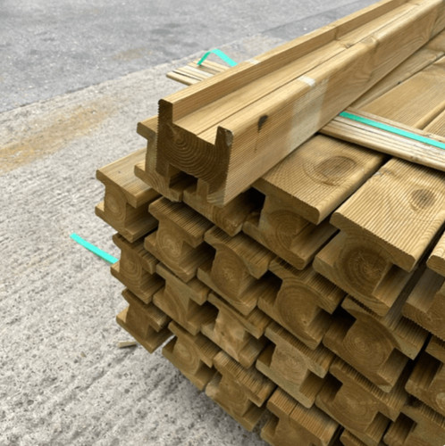 8ft slotted timber - slotted, post