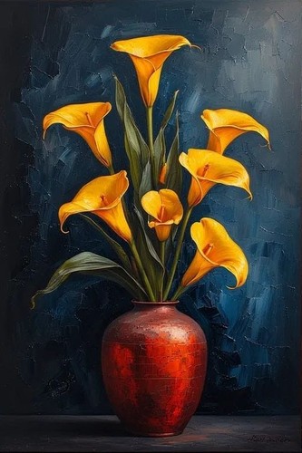 Yellow calla lilies red - calla, in