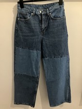 Super Unique Monki Cropped Patchwork Jeans In Size 38