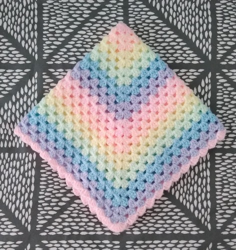 Crochet baby doll blanket - doll, 22"