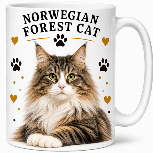 Norwegian forest cat mug - norwegian,
