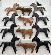 VINTAGE PLAYMOBIL BUNDLE Cattle Cow Cows Horse Horses Native American Western