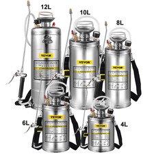 VEVOR 1/1.5/2/3/3.5 Gal Garden Pressure Sprayer Portable Hand Pump Steel Sprayer