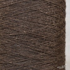 THICK & STRONG PURE LINEN YARN - 400g CONE - WEAVING WARP & WEFT DARK BROWN FLAX