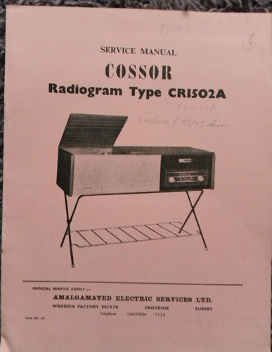 Cossor radiogram record - radiogram, player