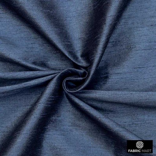 Midnight blue faux silk - silk, fabric