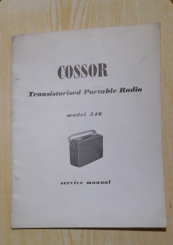 Cossor model 546 - model, transistor
