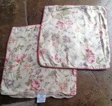 Laura Ashley Melrose 2 x vintage cushion covers 15"square - SOME WEAR!