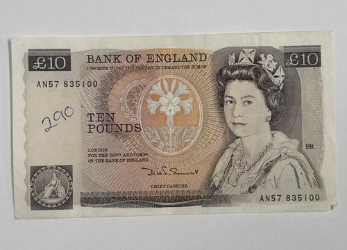 Ten pound old note - pound, £10
