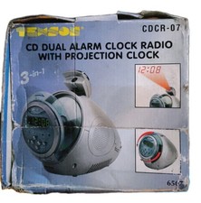 Tenson CD Dual Alarm Clock Radio CRCR-07 Projection NEW