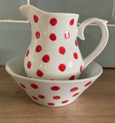 Hand painted ceramic milk jug - painted,