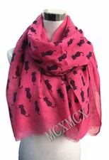 CHEERFUL CAT PRINT SCARF FASHION LOVELY CATS SCARF 