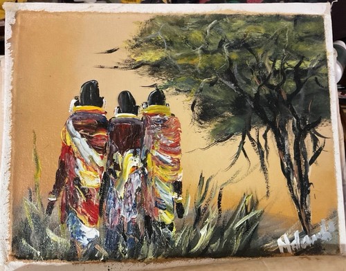 African oil painting original - oil,
