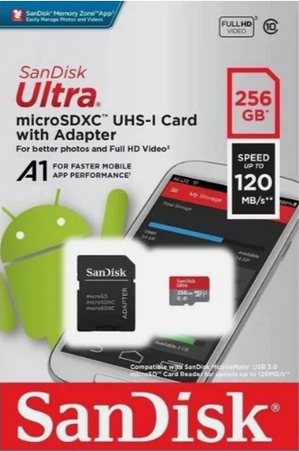 Sandisk ultra 256gb microsd - ultra,