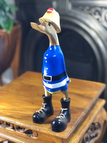 Wooden fireman duck - wooden,