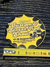 VINTAGE CLASSIC CAR Pin Badge THE BRISTOL CUSTOM & STREET ROD SHOW 1979