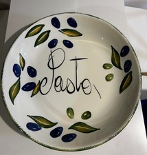 Hand painted Large Debenhams Pasta Serving Bowl Lovely Condition Kitchen