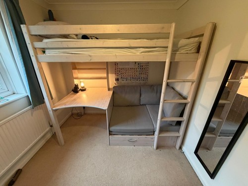 High sleeper with desk and - high,