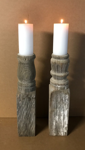 Set turned wood - turned, shabby