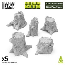 Green Stuff World 3D Printed Resin Bits - Large Tree Stumps