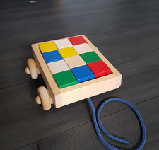 Wooden Pull Along Toy Cart