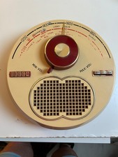 Vintage DECCA TP41 Round Transistor Radio – Cream & Red – 1950s Untested