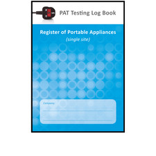 A5 PAT Test Log Book & Register for Portable Appliance Testing - Single Site
