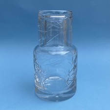 Royal Doulton Crystal Lunar cut glass bedside water carafe & tumbler set