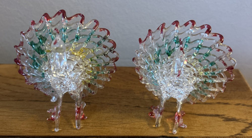 Vintage spun glass pretty - x,