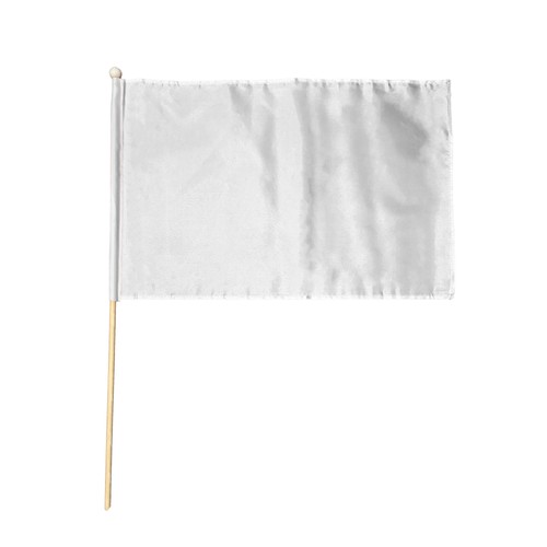 Flagtex plain white hand flag - hand,