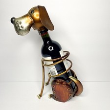 Metal Dog Wine Bottle Holder