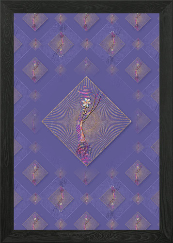 Snowdon lily pattern - pattern, framed