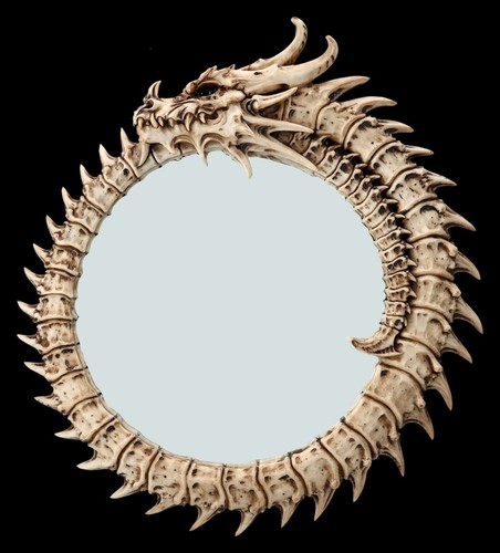 Wall mirror dragon - wall,