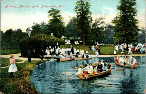 Postcard boating mitchell - boating,