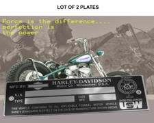 Data Plate Id Tag Harley Evo Twin Cam Softail Fx Dyna Sportster Bobber Big (2#